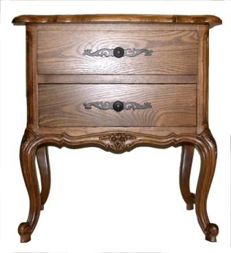 French provincial bedside cabnit Louis XV style