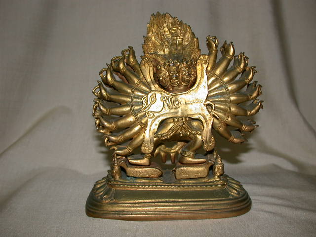 Tibetan gilt Bronze Vajrabhairava with Consort 2