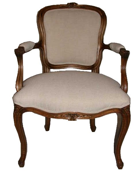 French Provincial Louis XV  Style Armchair 